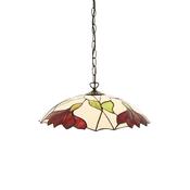 striking botanica tiffany floral stained glass large pendant light - Stillorgan Decor