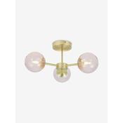 made.com pink globe 3 light flush ceiling - Stillorgan Decor image