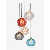 made.com red multi ilaria 5 light cluster pendant ceiling light - Stillorgan Decor image