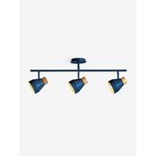 made.com navy albert 3 light linear pendant bar ceiling light - Stillorgan Decor image