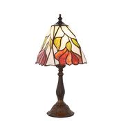 charming botanica tiffany floral stained glass small table lamp - Stillorgan Decor