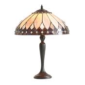 elegant brooklyn tiffany medium table lamp with stained glass - Stillorgan Decor