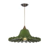 bespoke fluted scalloped-edge pendant with brass or chrome detailing - Stillorgan Decor