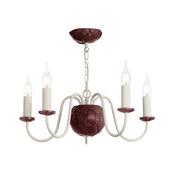 bespoke five-light basket-weave chandelier in two hand-painted colours - Stillorgan Decor image