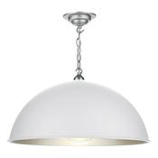bespoke large rolled-edge dome pendant with painted or metallic inner - Stillorgan Decor