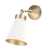 bespoke butter brass single wall light with hand-painted metal shade - Stillorgan Decor
