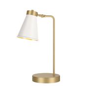 bespoke butter brass mid-century table lamp with hand-painted metal shade - Stillorgan Decor