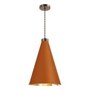 bespoke large mid-century hourglass pendant with hand-painted shade - Stillorgan Decor