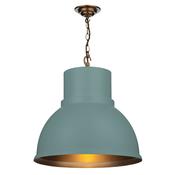 bespoke large rounded spun-metal pendant with optional metallic interior - Stillorgan Decor