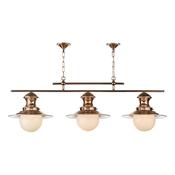 bespoke three-light railway-style bar pendant with glass globes - Stillorgan Decor