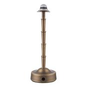 Elegant Antique Bronze Small Rechargeable LED Table Lamp Base - Stillorgan Decor