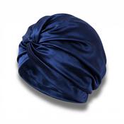 Organic Mulberry Silk Bonnet | Deep Blue image
