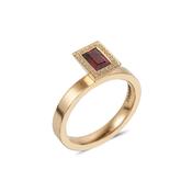 Baguette Cut Rhodolite Garnet Vibrance Ring image