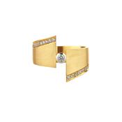 Angular Gold Eclipse Ring image