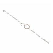 Silver Hexagon Bracelet image