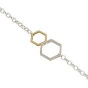 Two-Tone Hexagon Bracelet image