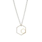 Two-Tone Hexagon Large Pendant image