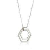 Silver Hexagon Pendant image