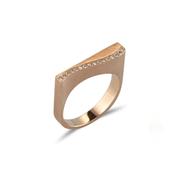 Wave Rose Gold Quintet Ring with Diamonds image