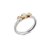 Three Stone Diamond Kaleidoscope Ring image