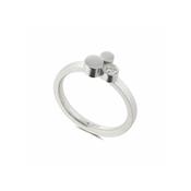 Stepping Stones Silver and Diamond Triple Ring image