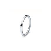 Flat Narrow White Gold Wedding Ring image