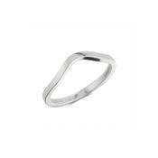 White Gold Shaped Wedding Ring image
