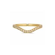 Gold Shaped Diamond Wedding Ring image