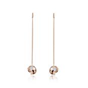 Rose Gold and Quartz Chain Drop Earrings image