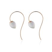 Nuppu Earrings with Frosted Quartz image