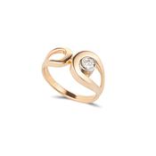 Rose Gold and Diamond Fine Tuohi Ring image