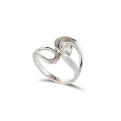 White Gold and Diamond Fine Tuohi Ring image