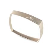 Silver Dandelion Wide Bangle image