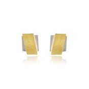 Two-Tone Overlap Earrings image