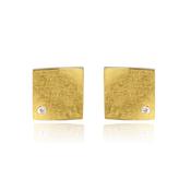 Fine Gold Square Earrings image