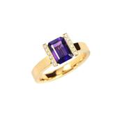 Amethyst and Diamond Lika Ring image