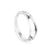 Silver Twist Oval Bangle image