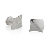 Shadow Lines Silver Cufflinks image