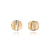 Golden Fine Lines Small Stud Earrings image