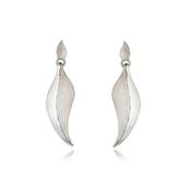 Shadow Lines Silver Drop Earrings image