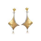 Golden Twist Long Drop Earrings image
