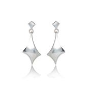 Silver Twist Short Drop Earrings image