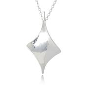 Silver Twist Long Pendant