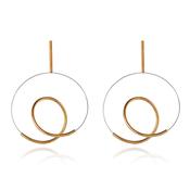 Gold Loop Drop Earrings image