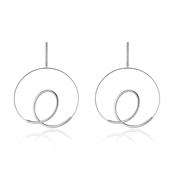 Silver Loop Drop Earrings image
