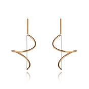 Gold Swirl Drop Earrings image