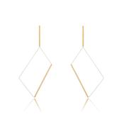 Gold Rectangular Drop Earrings image