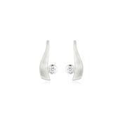Silver Moving Tides Diamond Earrings