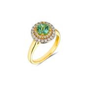 Green Tourmaline Double Halo Florence Ring image