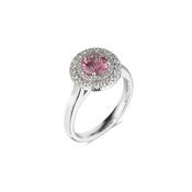 Rhodolite Garnet Double Halo Florence Ring image